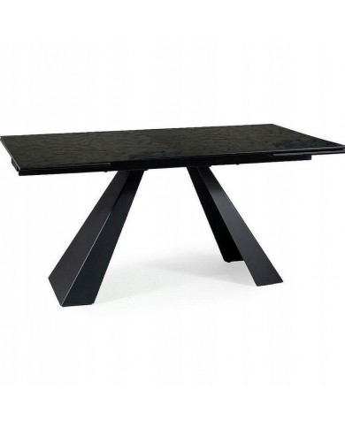 Table en verre fondu ultra design (160-240)x90 cm SALVADORE MELTED GLASS