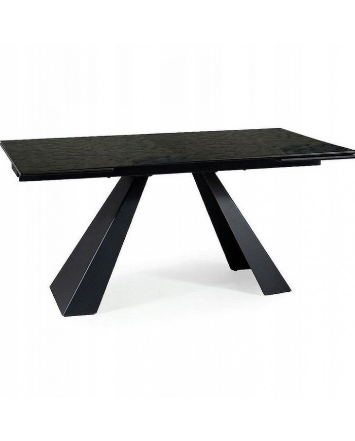 Table en verre fondu ultra design (160-240)x90 cm SALVADORE MELTED GLASS