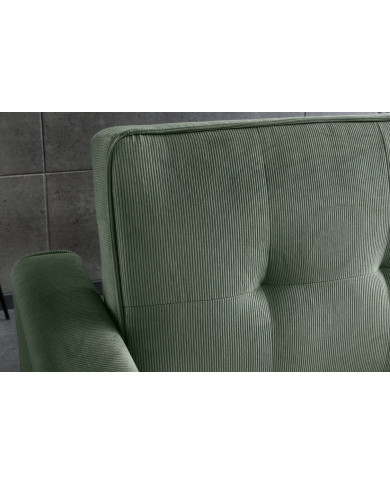 Canapé lit modulable velours côtelé avec ou sans méridienne 180 cm Velora