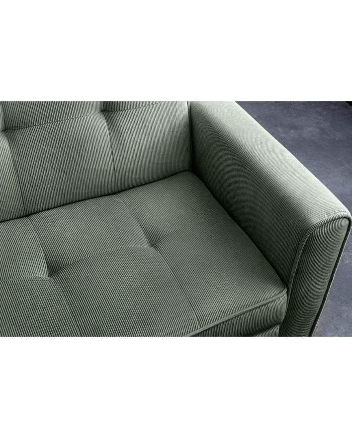Canapé lit modulable velours côtelé avec ou sans méridienne 180 cm Velora