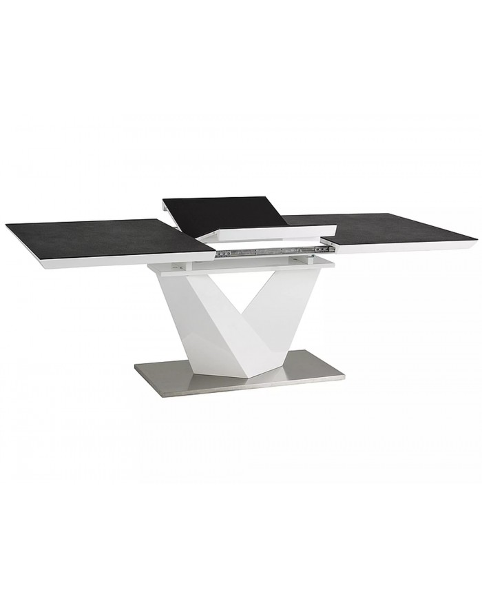 Table extensible MDF et verre trempé ALAS II