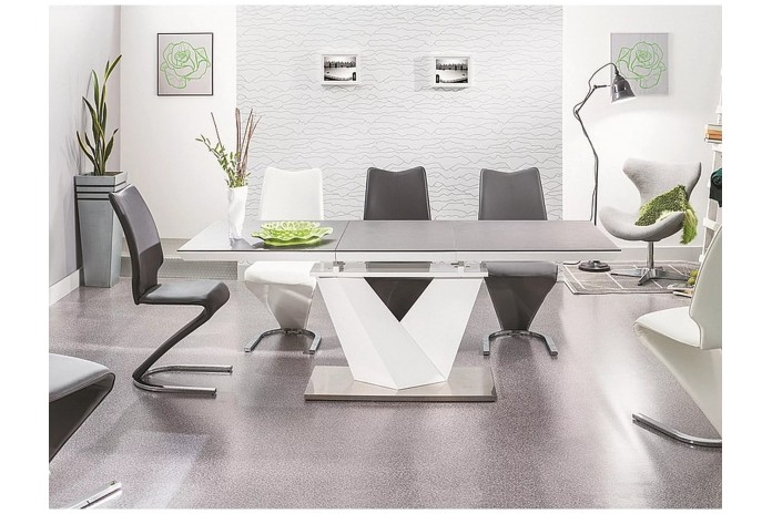 Table extensible MDF et verre trempé ALAS II