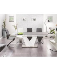 Table extensible MDF et verre trempé ALAS II