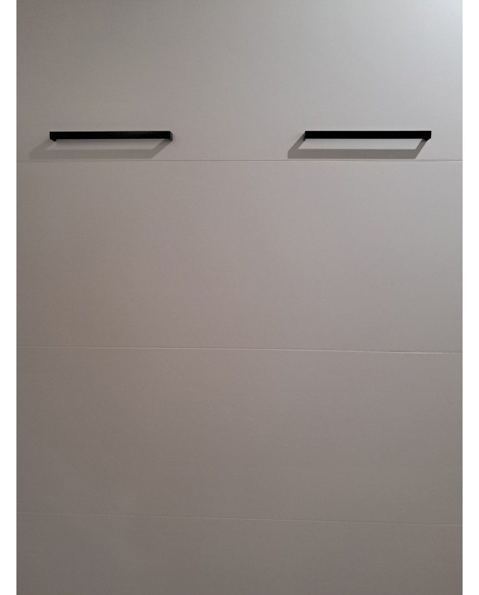 Lit escamotable vertical 160×200 cm blanc | Gain de place