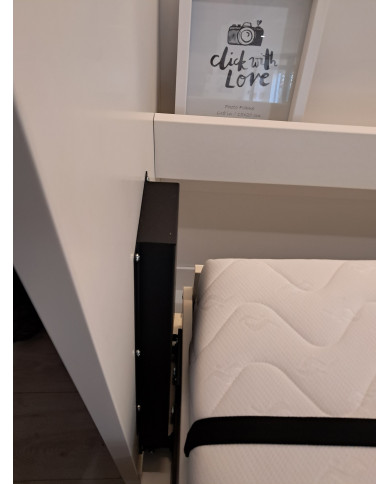 Lit escamotable vertical 160×200 cm blanc | Gain de place