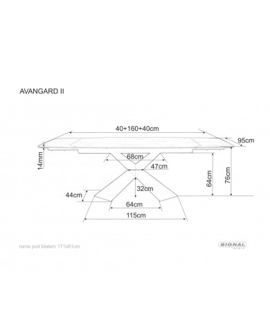Table céramique extensible AVANGARDE II 160(240)x95 cm :Design Avant-Gardiste
