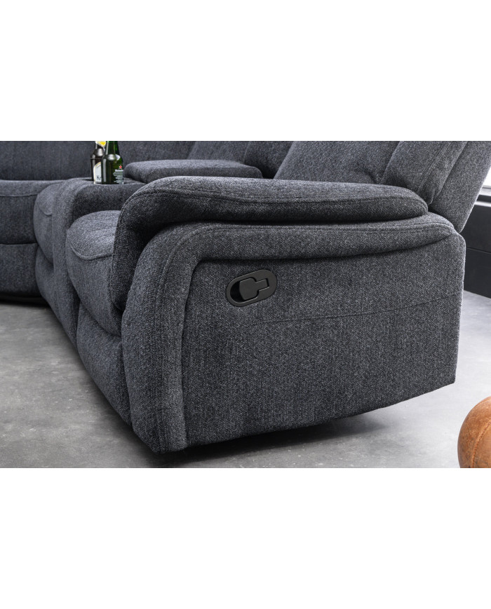 Fauteuil cinéma HOLLYWOOD 5 places tissu gris foncé