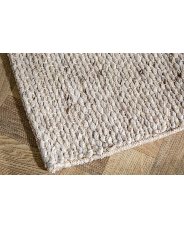Tapis laine 350×240 cm gris argenté | Qualité premium
