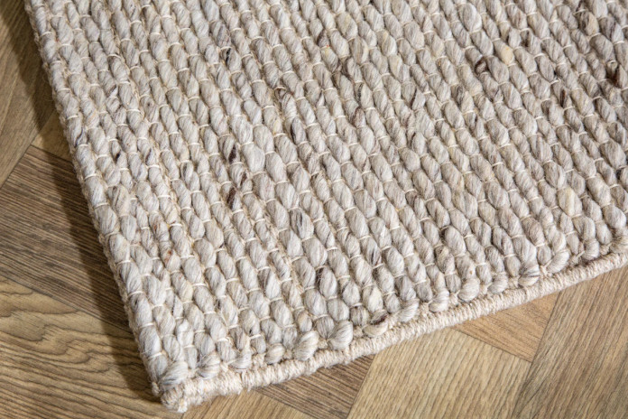 Tapis laine 350×240 cm gris argenté | Qualité premium