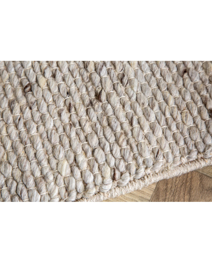 Tapis laine 350×240 cm gris argenté | Qualité premium