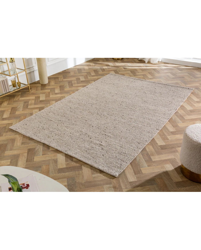 Tapis laine 350×240 cm gris argenté | Qualité premium