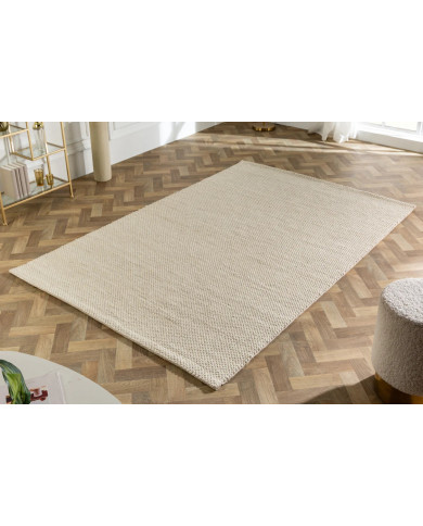 Tapis laine 160 ×240 cm beige | Qualité premium