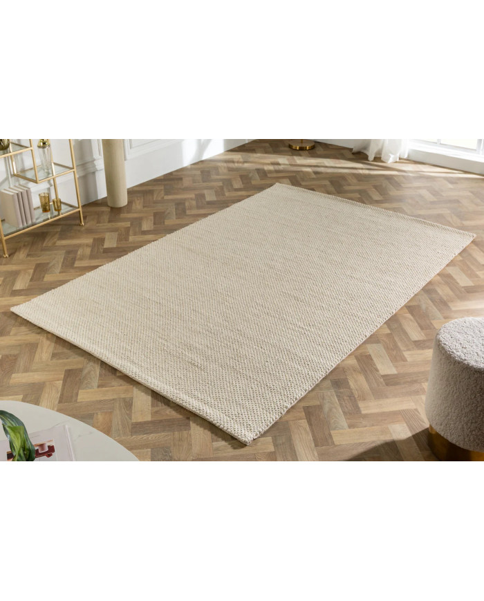 Tapis laine 160 ×240 cm beige | Qualité premium