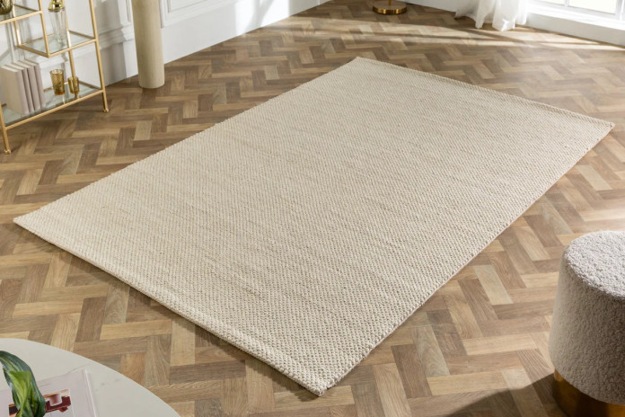 Tapis laine 160 ×240 cm beige | Qualité premium