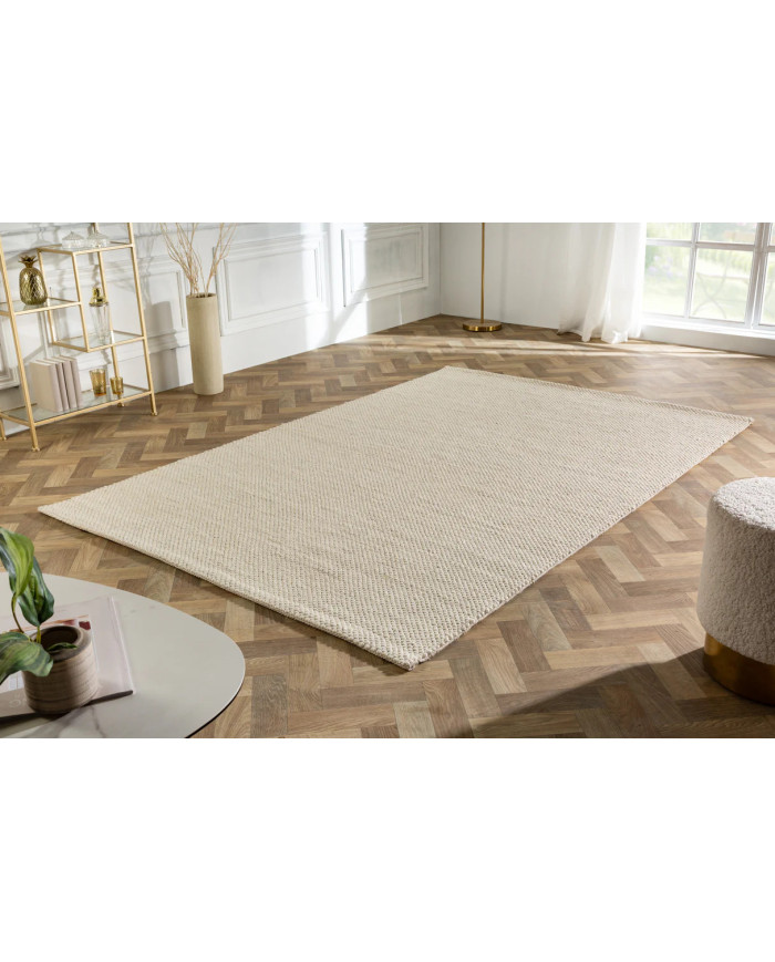 Tapis laine 160 ×240 cm beige | Qualité premium