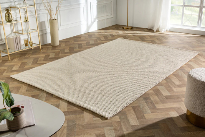 Tapis laine 160 ×240 cm beige | Qualité premium