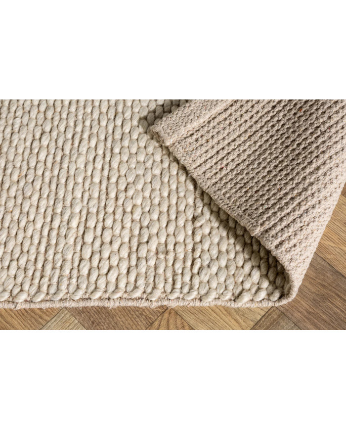 Tapis laine 160 ×240 cm beige | Qualité premium