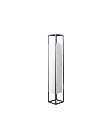 Lampadaire AGAPE 120cm argenté avec abat-jour blanc