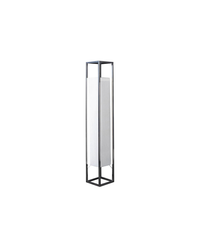 Lampadaire AGAPE 120cm argenté avec abat-jour blanc