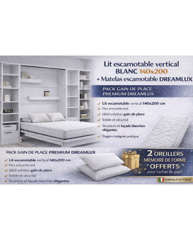 Pack Signature Confort – Lit escamotable Premium + Matelas Dreamlux | Mobili & Co