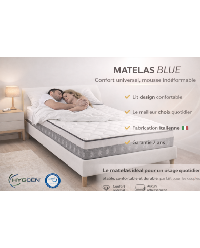 Matelas BLUE 25 cm – Matelas mousse indéformable confort universel | Mobili & Co