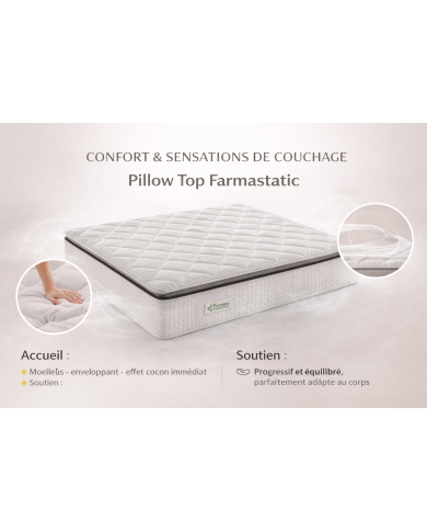 Matelas Pillow Top ressorts ensachés 27 cm | Mobili & Co