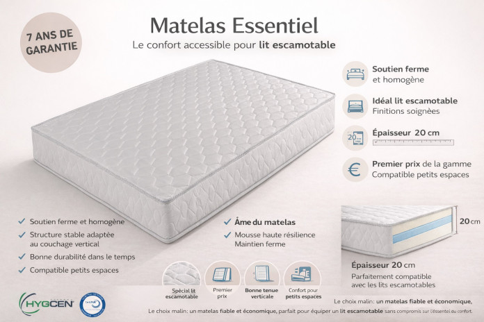 Matelas RÊVE spécial lit escamotable – Confort & gain de place | Mobili & Co