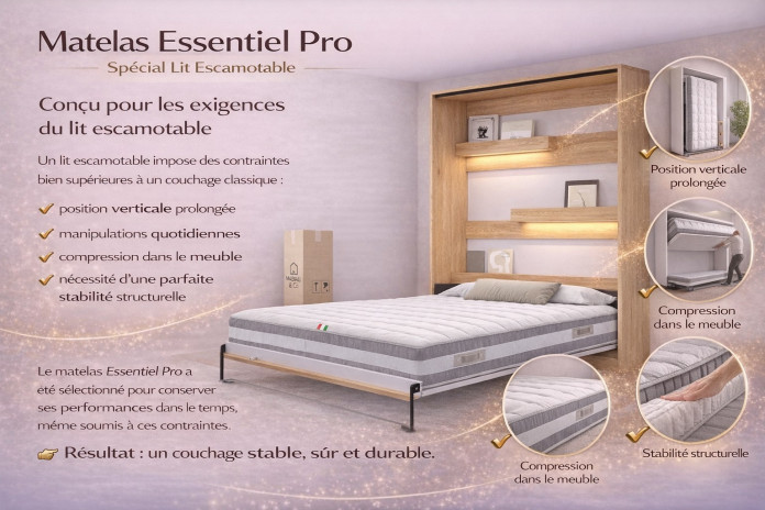 Matelas Ortho spécial lit escamotable – Maintien ferme & durable | Mobili & Co