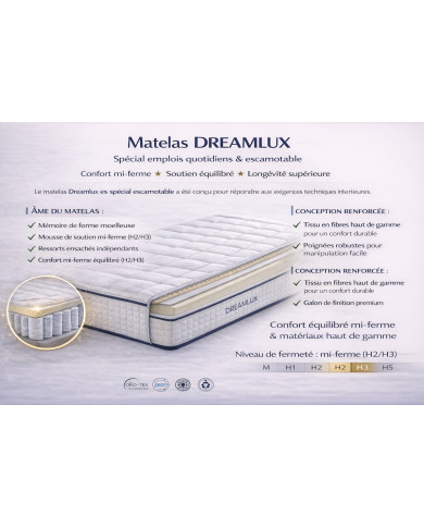 Matelas Dreamlux – Ressorts ensachés & mémoire de forme | Mobili & Co