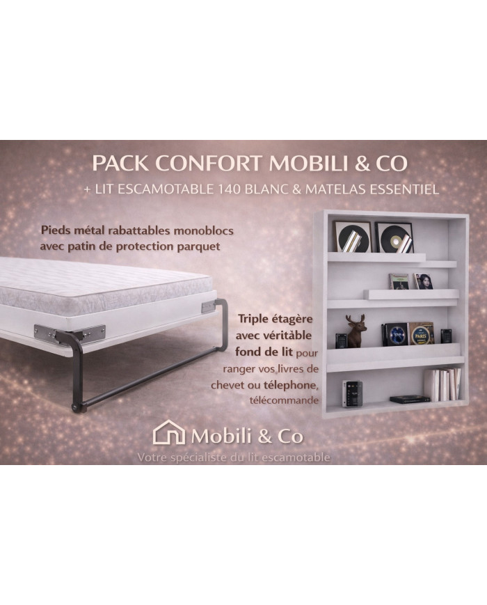 Pack Premium Lit Escamotable + Matelas ESSENTIEL – Confort & Design | Mobili & Co