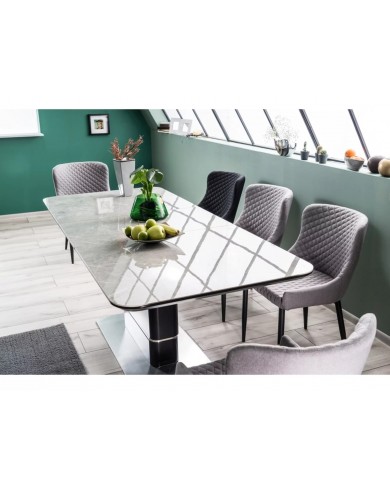 Table céramique Dallas 160(210)x90 cm : La sobriété design