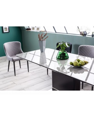 Table céramique Dallas 160(210)x90 cm : La sobriété design
