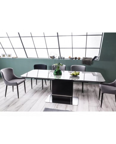 Table céramique Dallas 160(210)x90 cm : La sobriété design