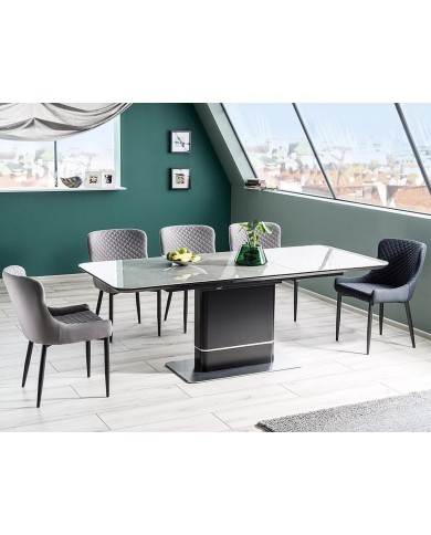 Table céramique Dallas 160(210)x90 cm : La sobriété design