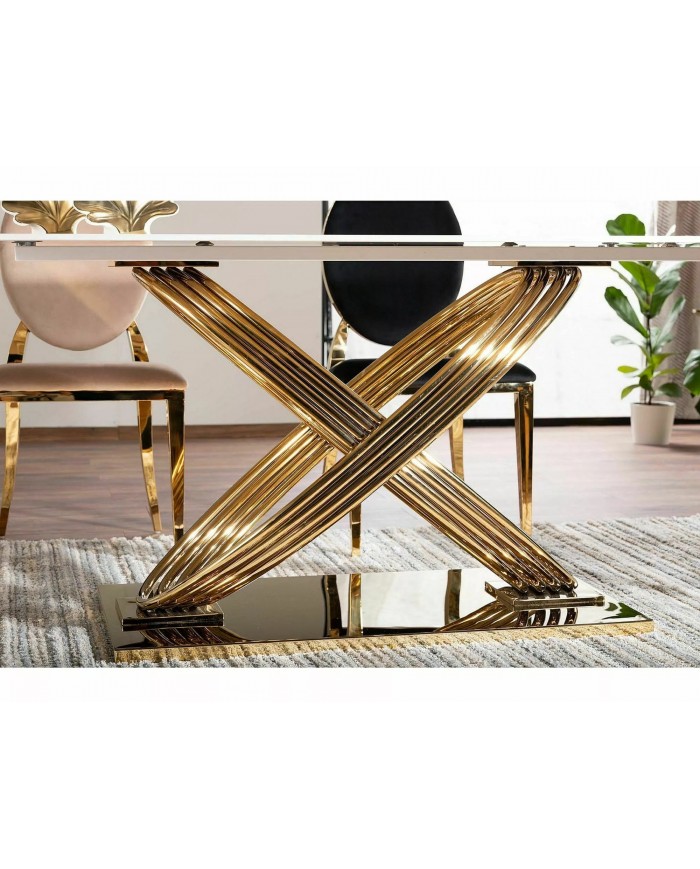 Table contemporaine Plateau céramique Hermès 160x90 cm