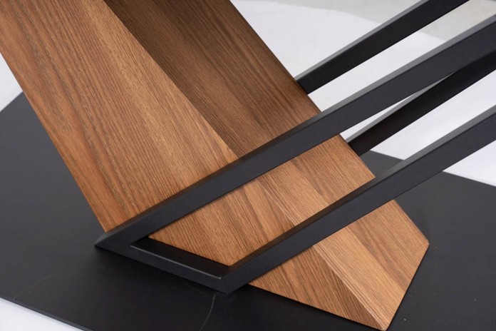 Table céramique 10 couverts  GENESE Noir cendre-frêne - Design puissant, robustesse extrême, capacité XL