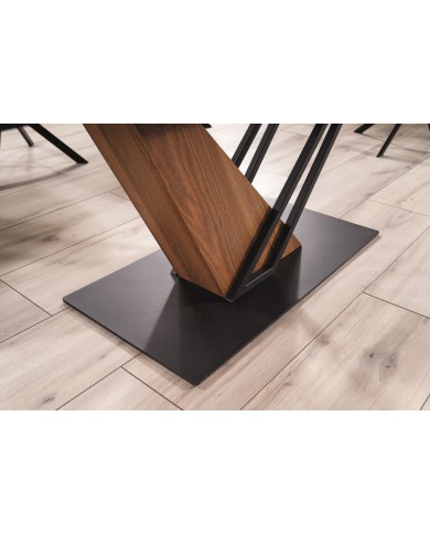 Table céramique 10 couverts  GENESE Noir cendre-frêne - Design puissant, robustesse extrême, capacité XL