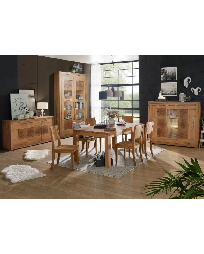 Table Massive 160x90 - 6 convives - chêne sauvage huilé - Collection Intemporel1211