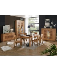 Table Massive 160x90 - 6 convives - chêne sauvage huilé - Collection Intemporel1211