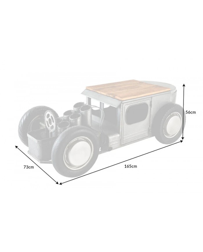 Table basse design avec range bouteilles RETRO RIDER