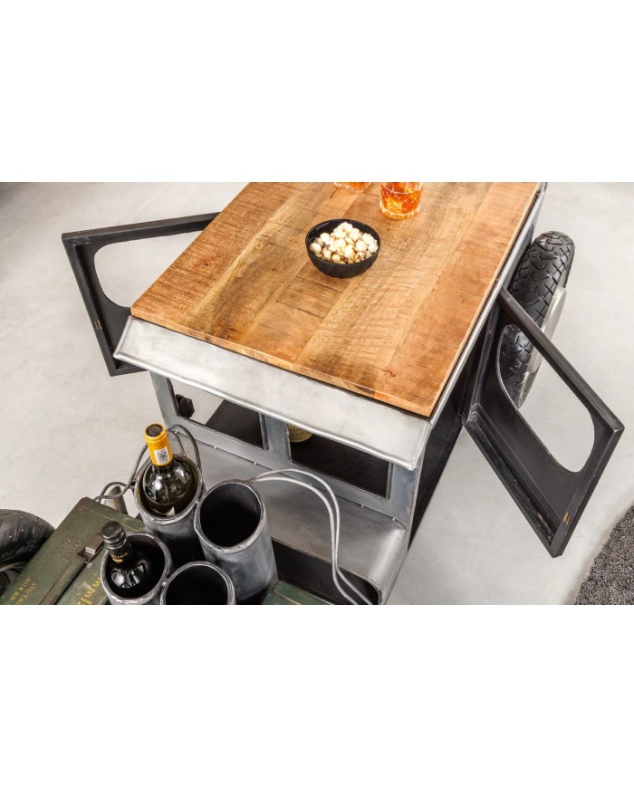 Table basse design avec range bouteilles RETRO RIDER