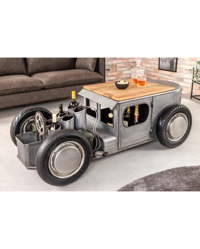 Table basse design avec range bouteilles RETRO RIDER