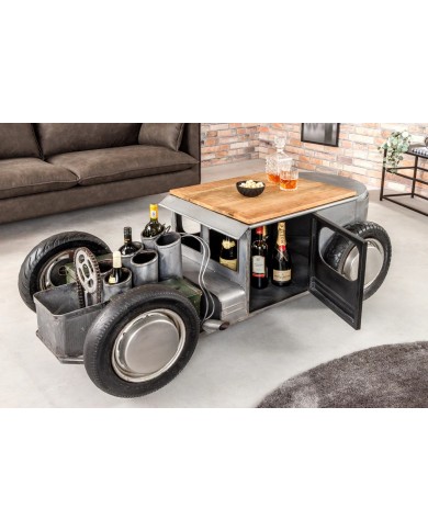 Table basse design avec range bouteilles RETRO RIDER