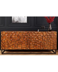 Commode buffet en bois de massif de manguier 4 portes 180 cm MAGMA