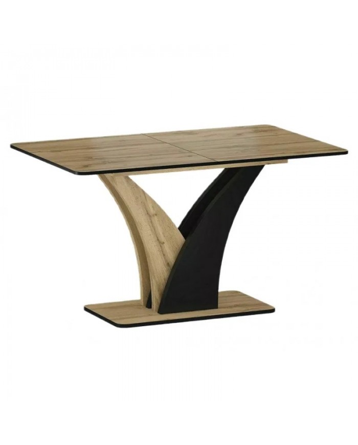 Table extensible Chêne Artisan/noir VANTO : REMISE 100.00€ PROMO IMMEDIATE .