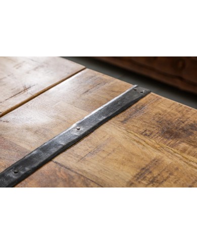 Table basse fonction bar en bois de manguier naturel 100 cm CAVISTO
