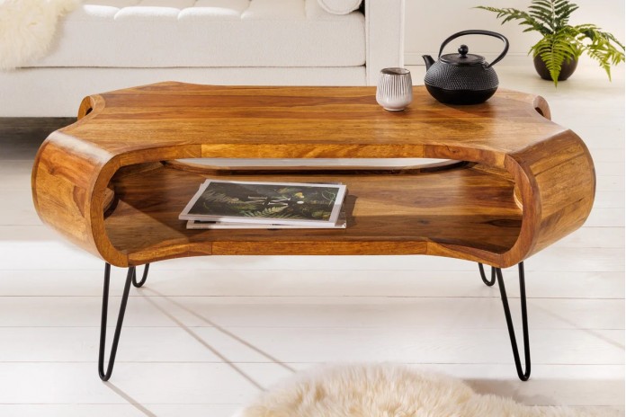 Table basse en bois massif 100 cm HARMONY WOOD