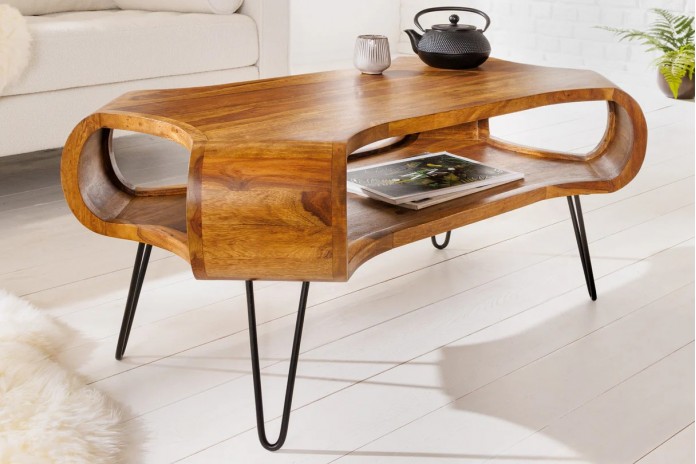 Table basse en bois massif 100 cm HARMONY WOOD