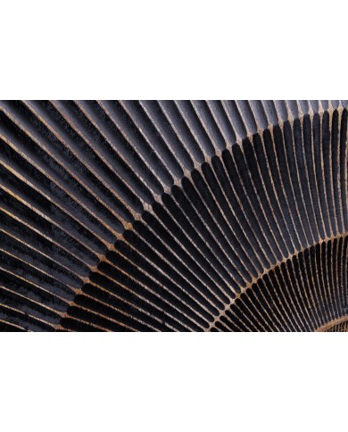 Bar buffet bois de manguier design avec tiroirs, porte verre et porte bouteille 140 cm AMMONIS