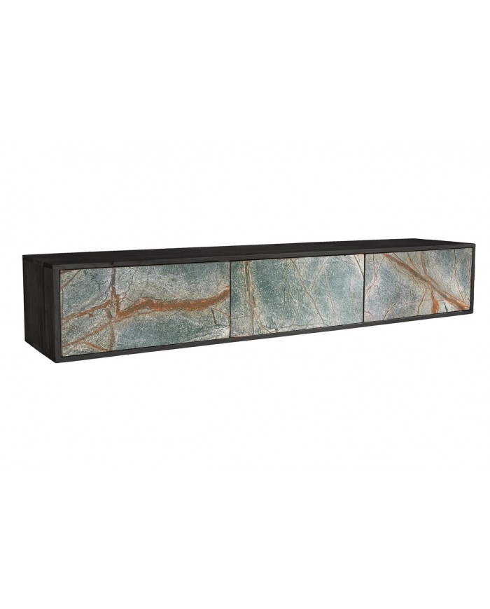 Meuble TV suspendu en bois d'acacia 160 cm MOUNTAIN STONE